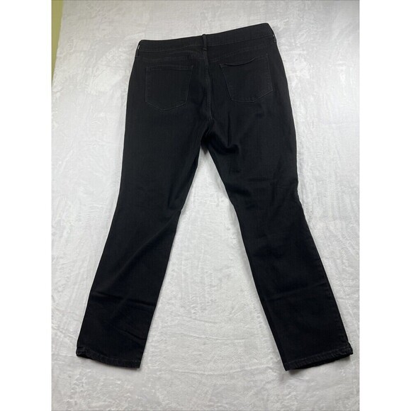 Old Navy Power Slim Straight Jeans Mid Rise Distressed Black Size 16 - Picture 7 of 8